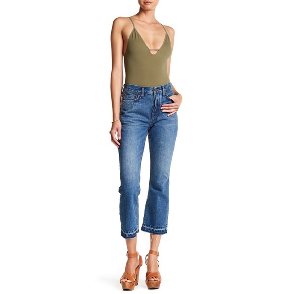 Free People Denim - •SOLD• free people high rise release hem crop jean